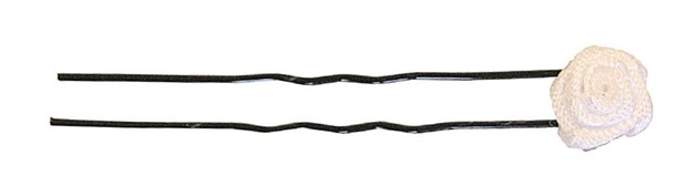 Luggnål Svart Vit Blomma 6-p